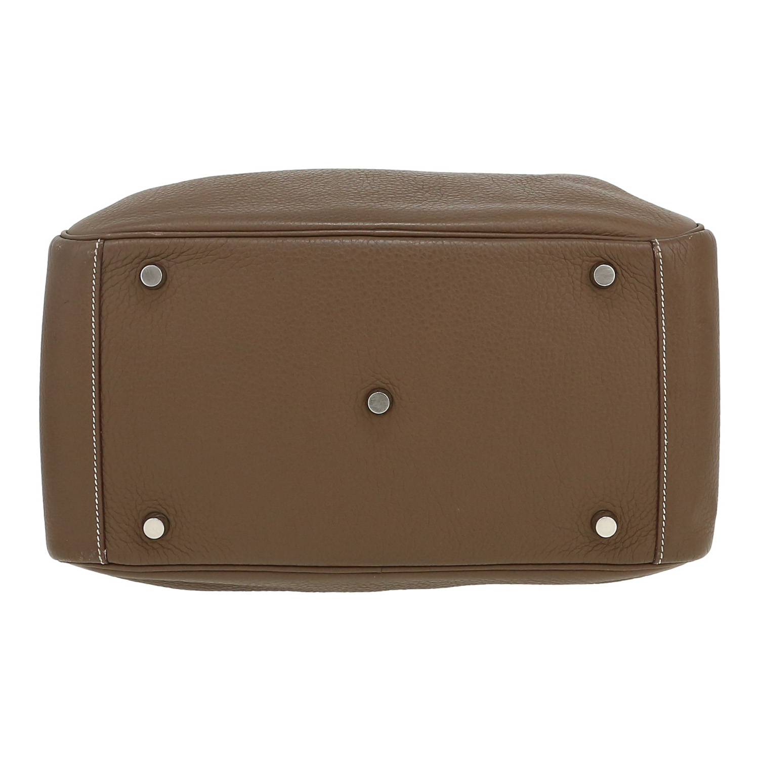 Hermès  Lindy 30 cm handbag  in etoupe togo leather - Detail D1