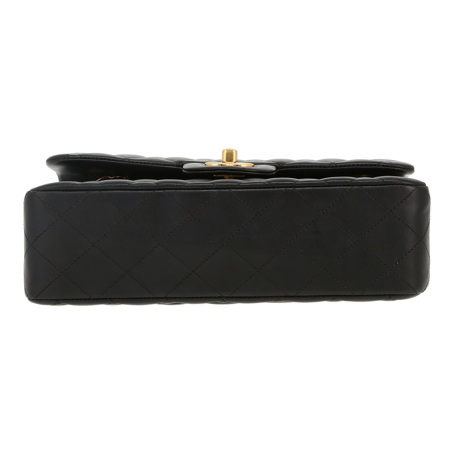 Chanel  Timeless Petit handbag  in black quilted leather - Detail D1