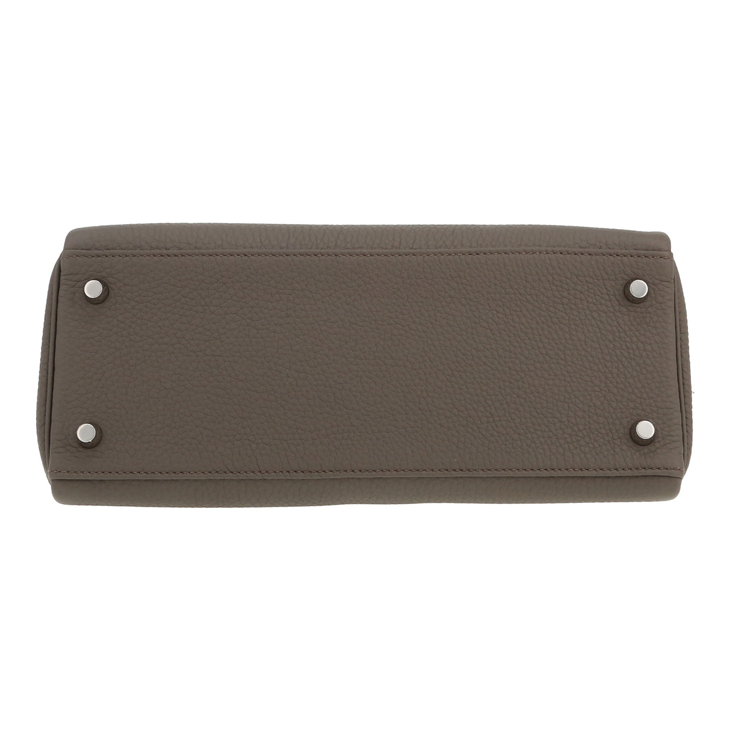 Hermès  Kelly 28 cm handbag  in grey togo leather - Detail D1