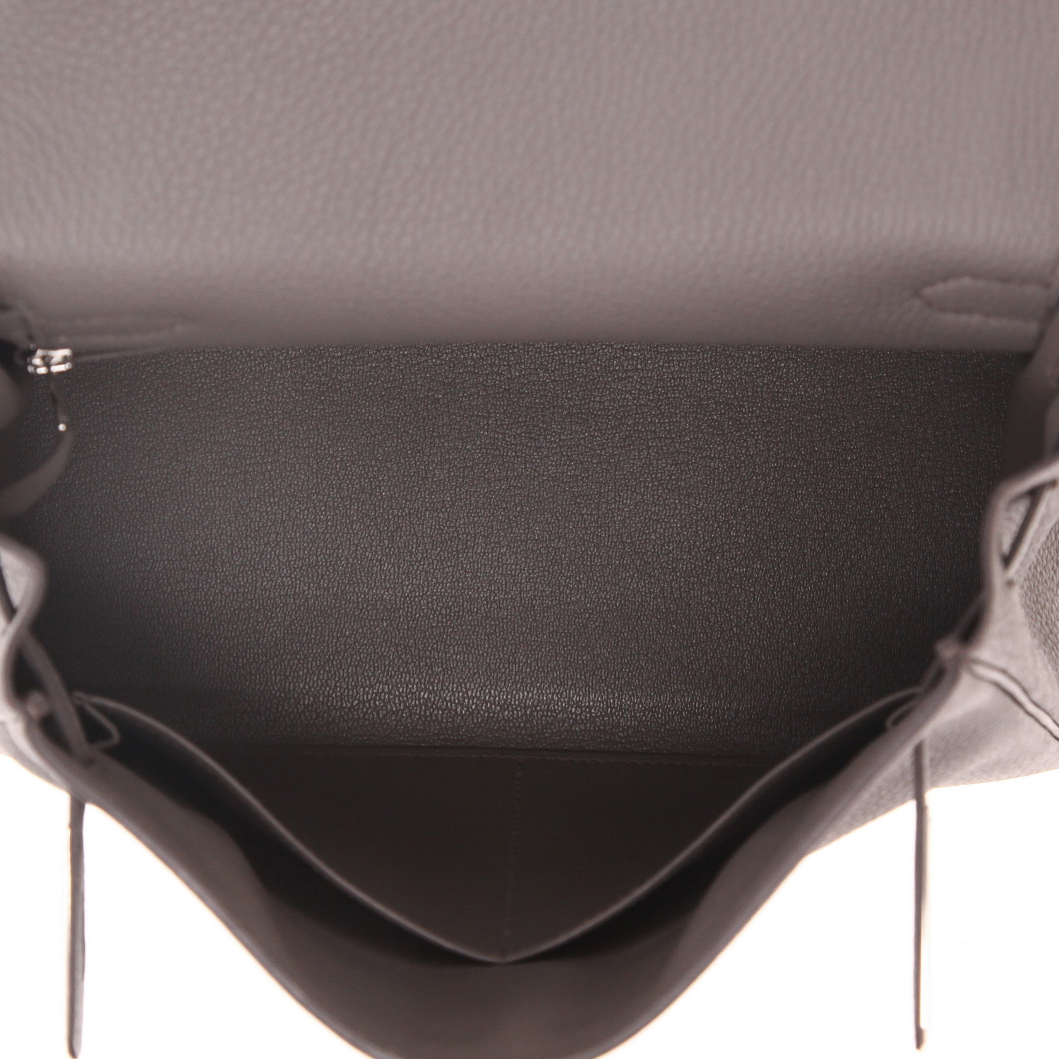 Sac à main Hermès  Kelly 28 cm en cuir togo gris - Detail D3