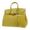 Bolso de mano Hermès  Birkin 35 cm en aligátor verde anís - 00pp thumbnail