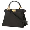 Sac bandoulière Fendi  Peekaboo ISeeU petit modèle  en cuir noir - 00pp thumbnail