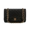 Chanel  Timeless Jumbo shoulder bag  in black quilted grained leather - 360 thumbnail