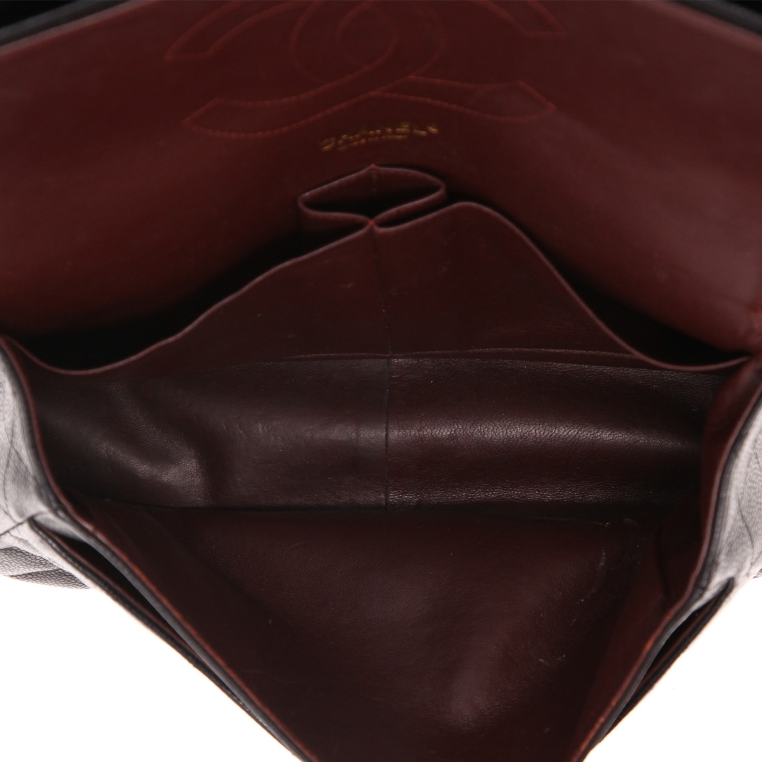 Sac bandoulière Chanel  Timeless Jumbo en cuir grainé matelassé noir - Detail D3