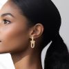 Paire de boucles d'oreilles Tiffany & Co City HardWear grand modèle en or jaune - Detail D1 thumbnail