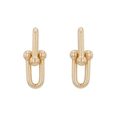 Tiffany & Co City HardWear large model earrings in pink gold