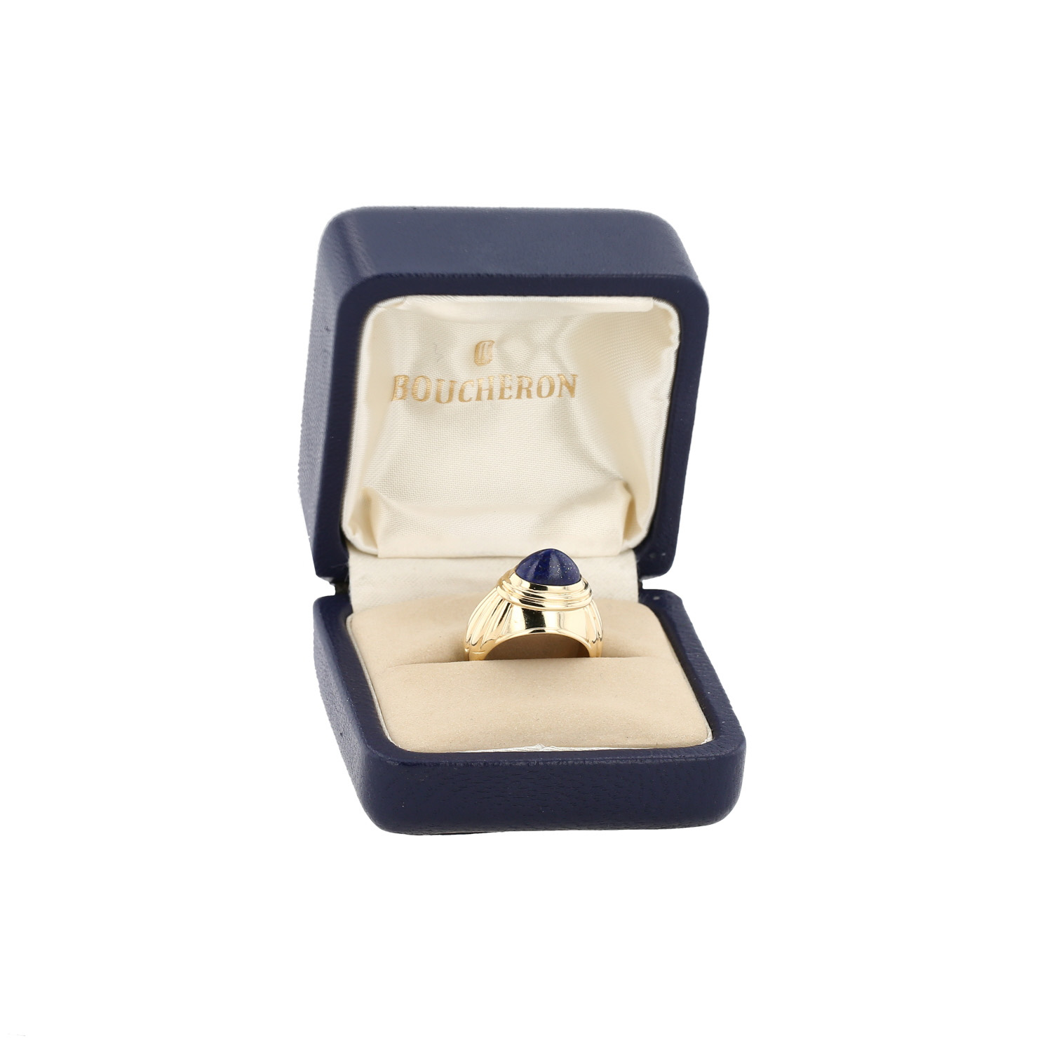 Sortija época años 90 Boucheron Jaipur de oro amarillo y lapislázuli - Detail D2