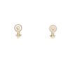 Paire de boucles d'oreilles Cartier  en or jaune et diamants - 360 thumbnail