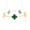 Van Cleef & Arpels Vintage Alhambra bracelet in yellow gold, malachite and diamonds - 360 thumbnail