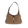 Borsa Gucci  Jackie in tela "sûpreme GG" beige e pelle marrone - 360 thumbnail