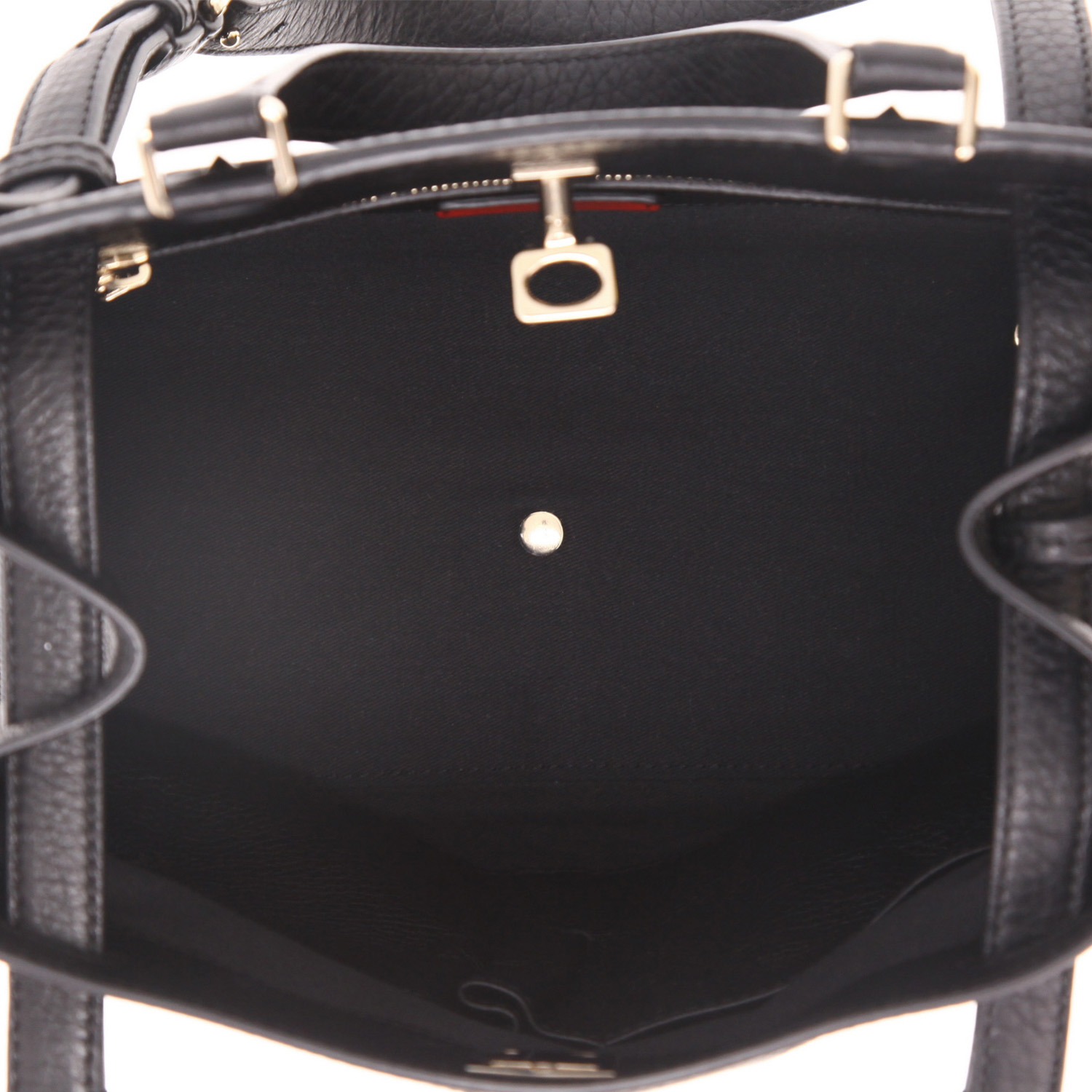 Sac à main Valentino Garavani  JoyLock en cuir grainé noir - Detail D3