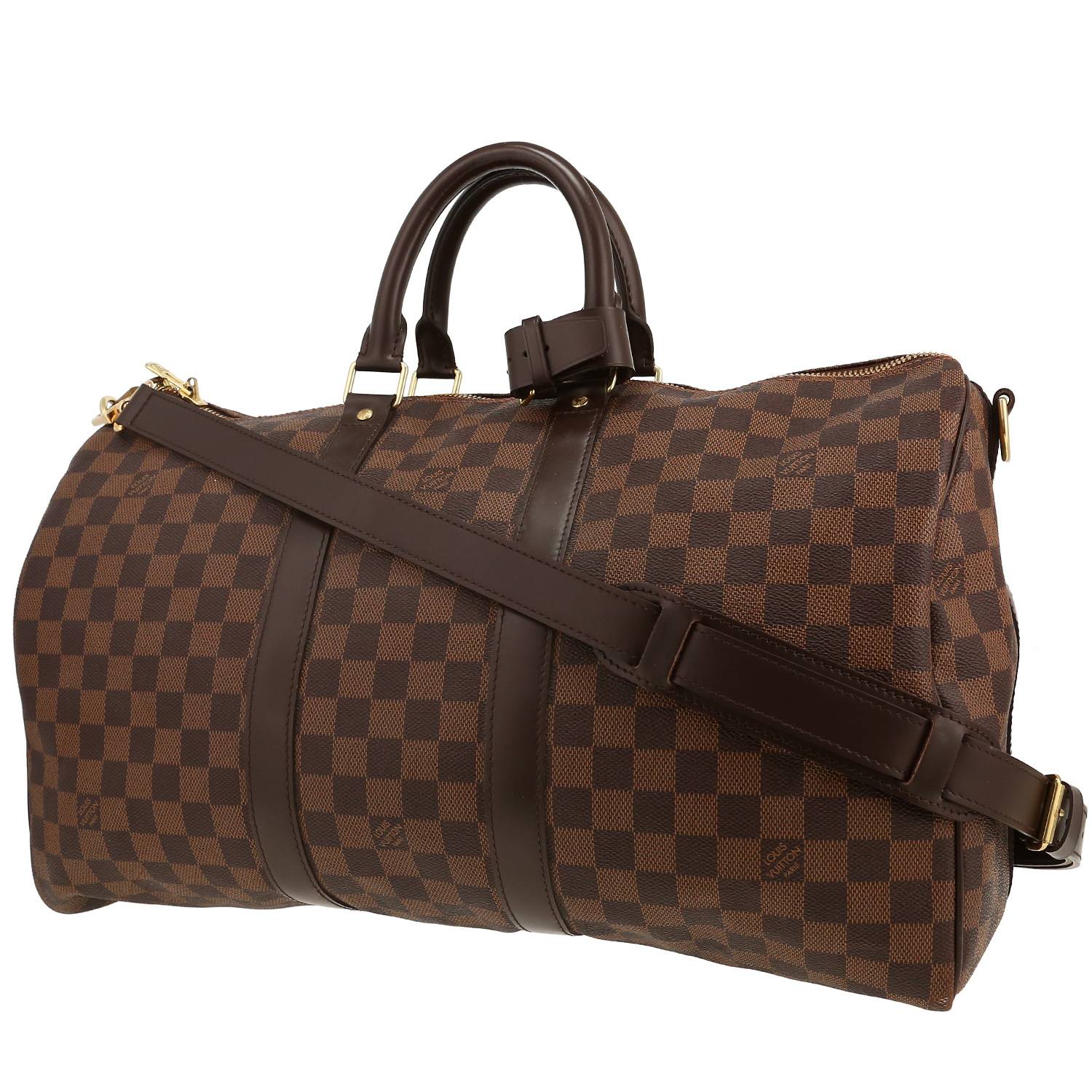 Sac Keepall 45 Louis Vuitton damier ébène occasion Sac Keepall 45 Louis Vuitton damier ébène occasion