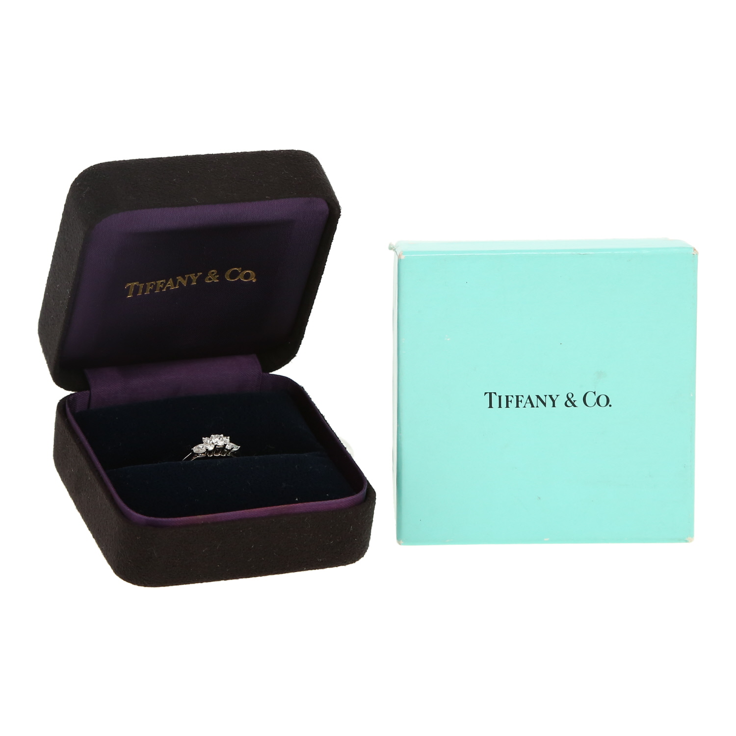 Bague Tiffany 
Co Seven Stone en platine et diamants - Detail D2