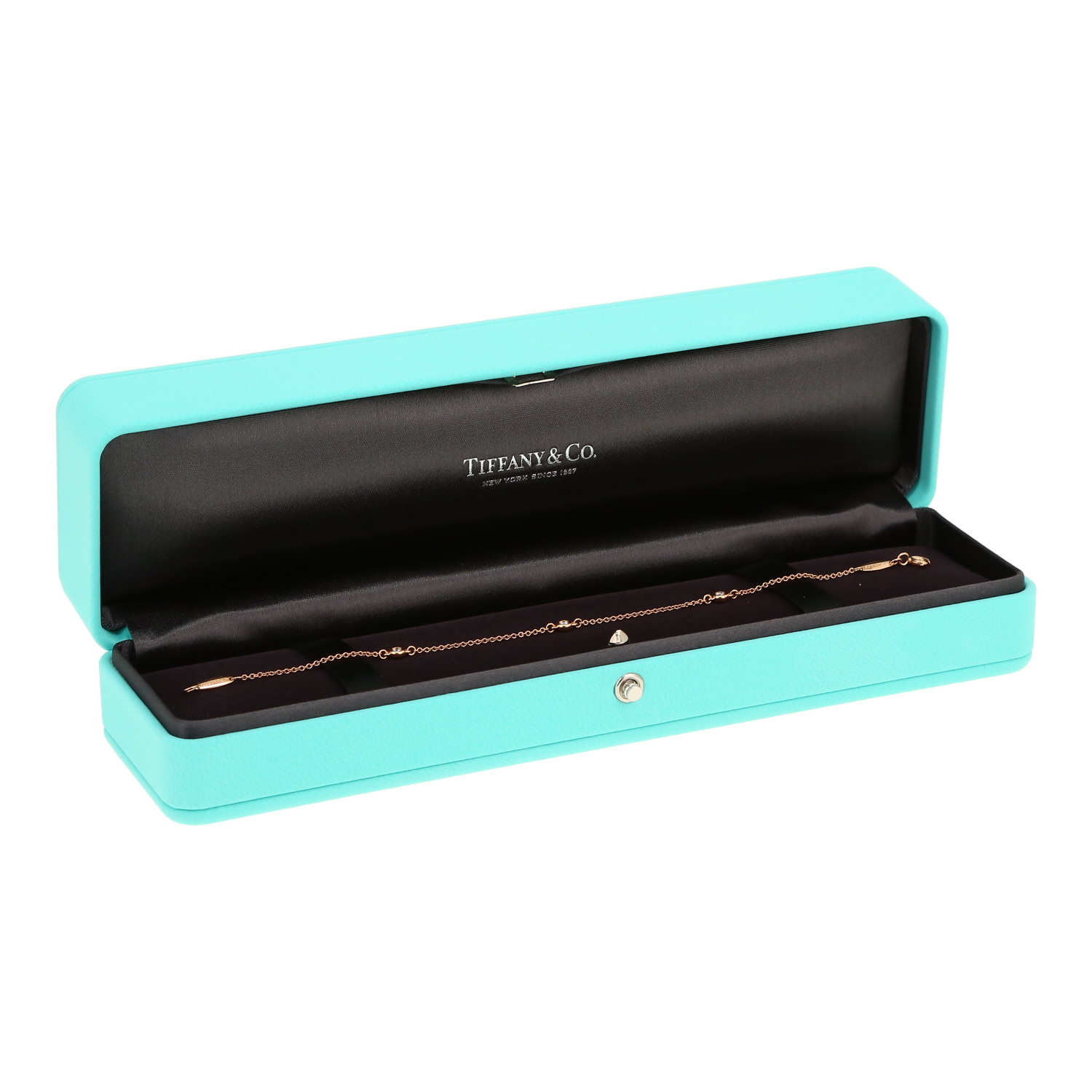 Tiffany & Co Diamonds By The Yard bracelet in pink gold and diamonds - Detail D2