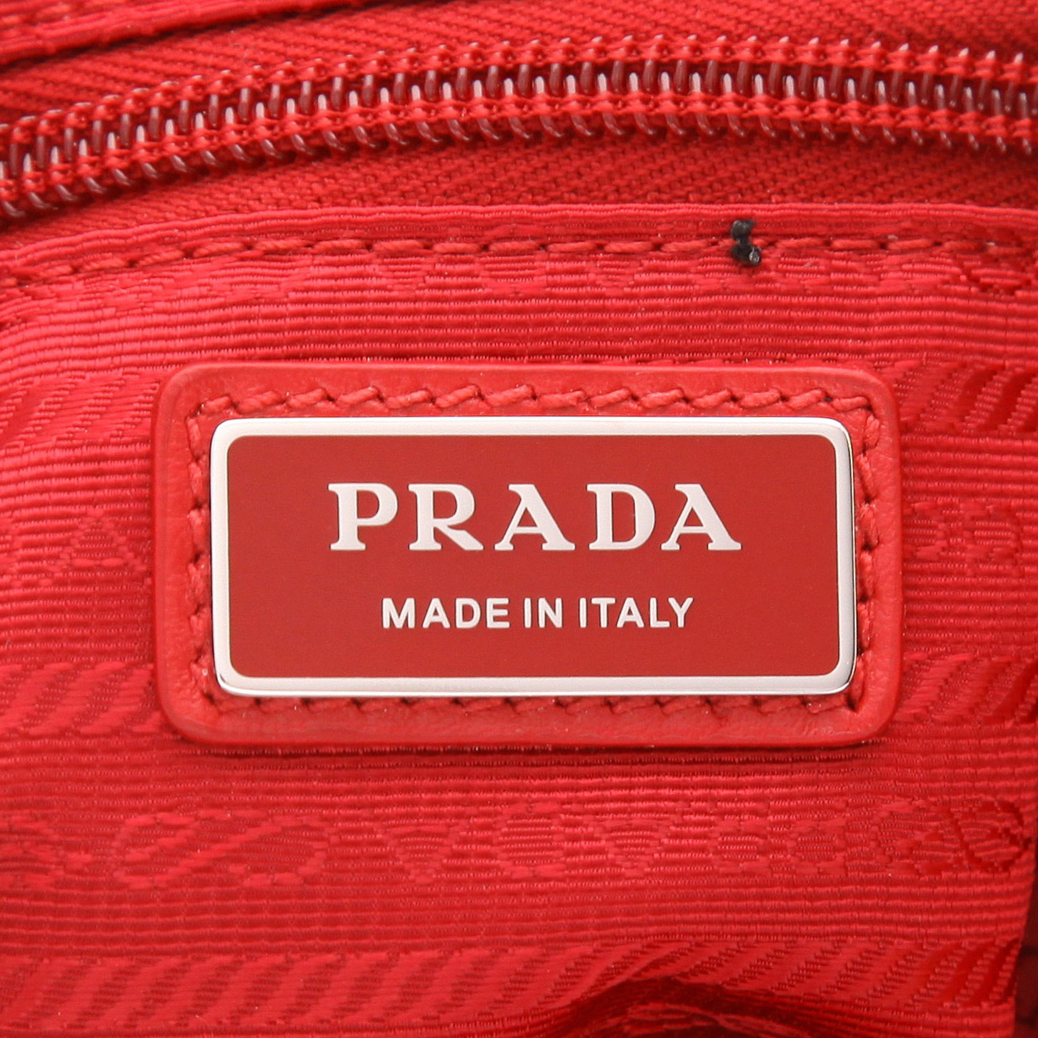 Borsa Prada   in tela rossa - Detail D2