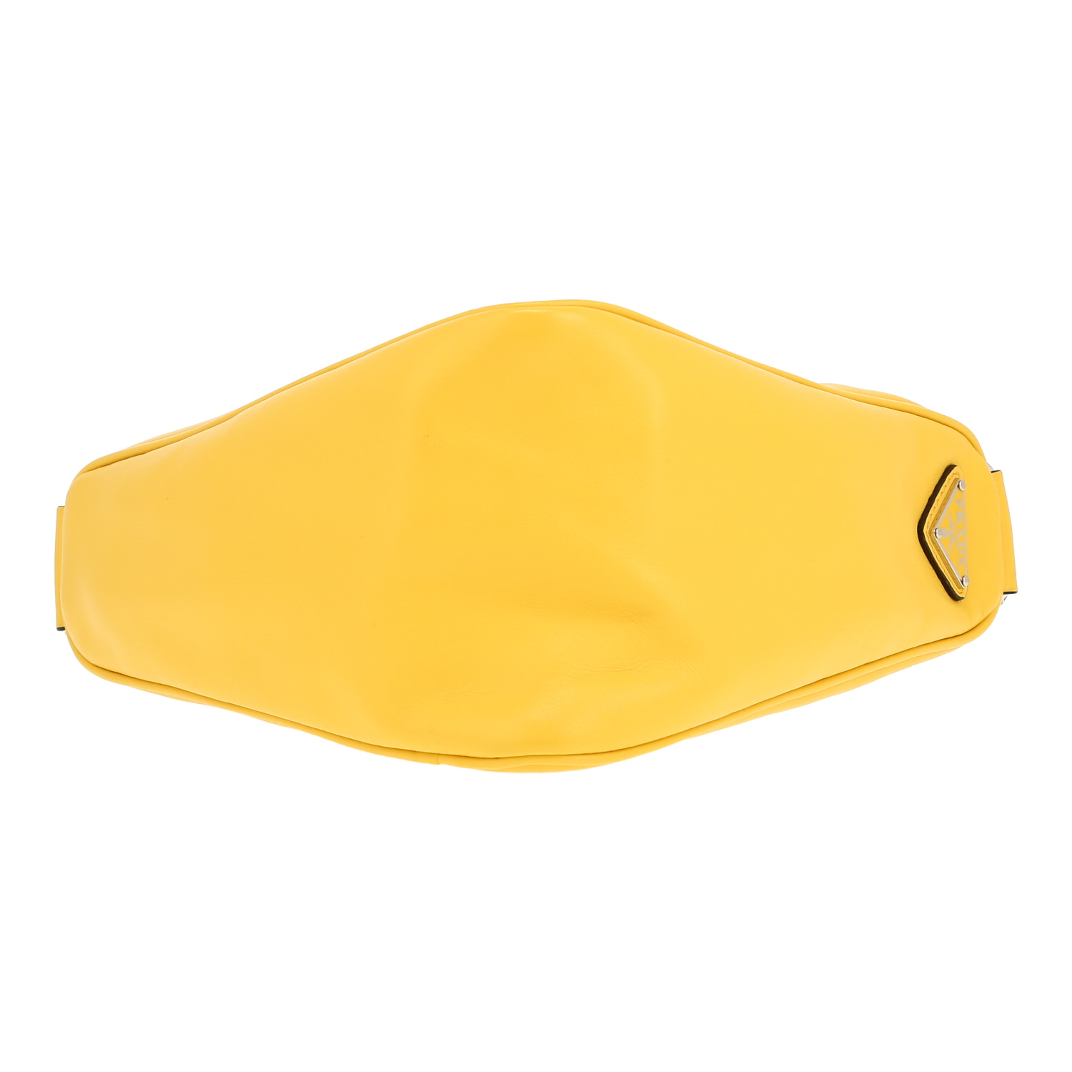 Prada  Triangle shoulder bag  in yellow leather - Detail D1