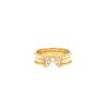 Open Cartier C de Cartier ring in yellow gold and diamonds - 360 thumbnail