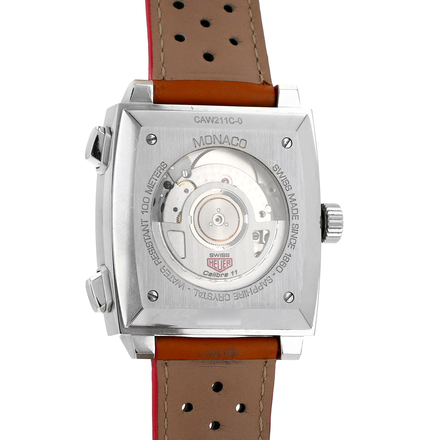 Montre TAG Heuer Monaco Chronograph Vintage Limited Edition en acier Ref: TAG Heuer - CAW211C-0  Vers 2010 - Detail D3