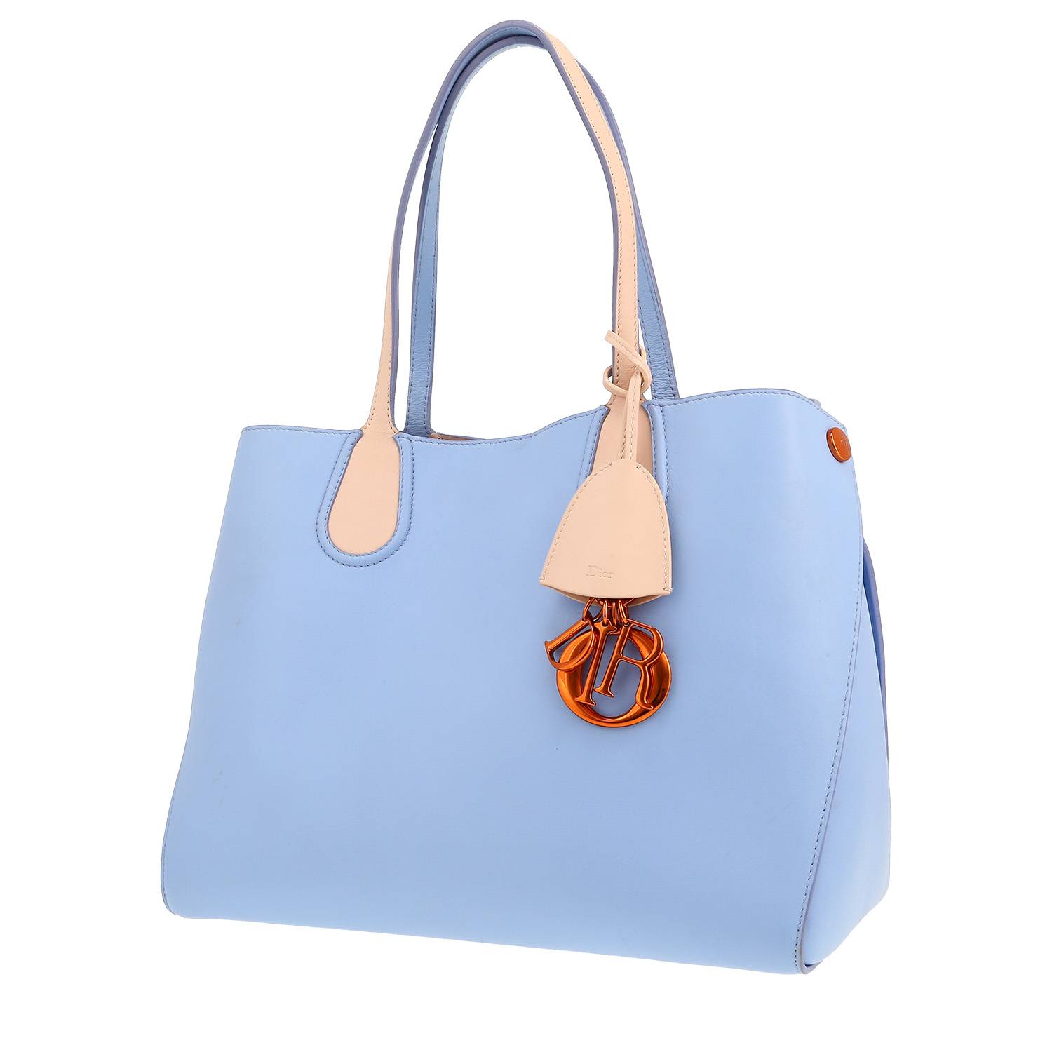 Bolso Cabás Dior  Dioraddict en cuero azul claro y color rosa claro - 00pp