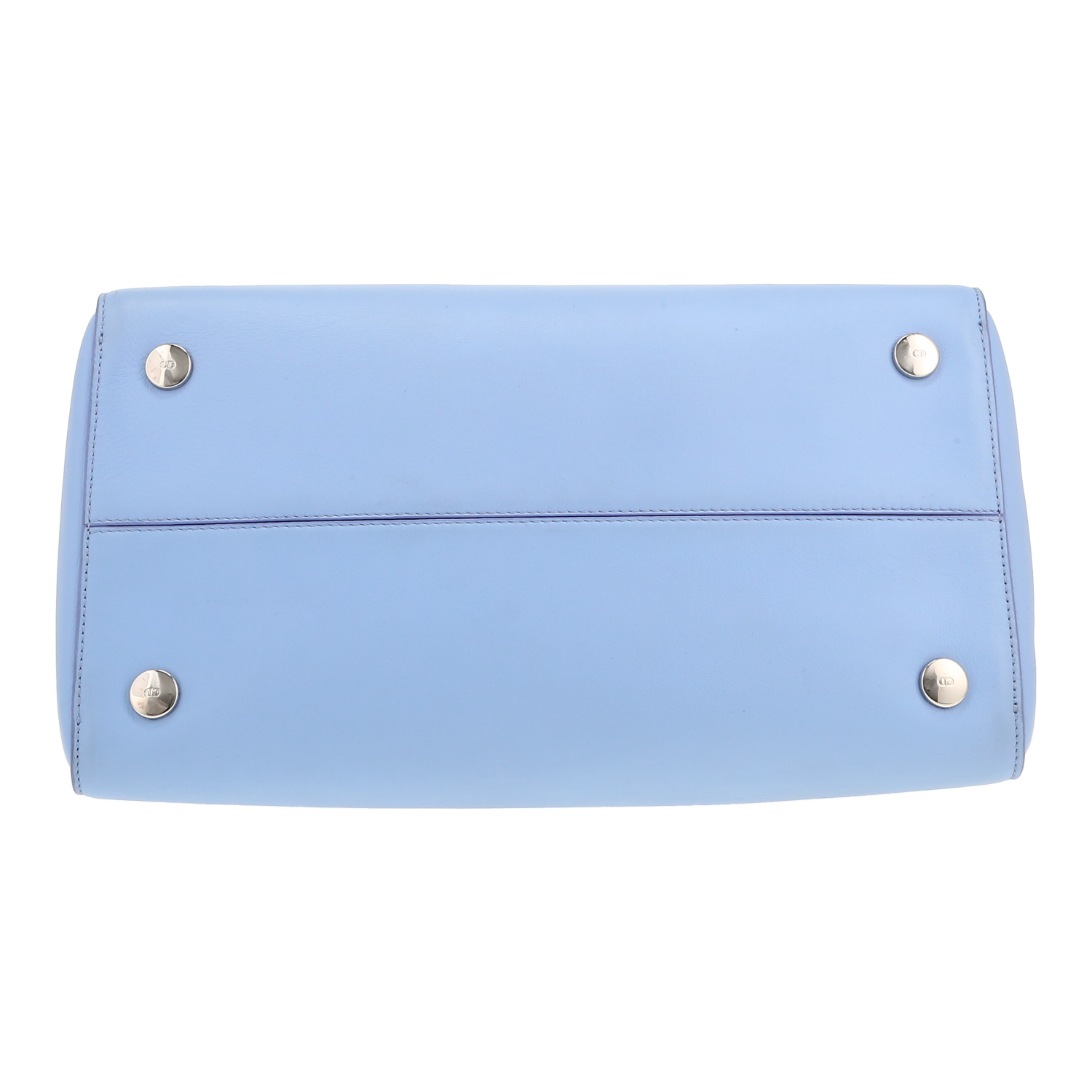 Shopping bag Dior  Dioraddict in pelle celeste e rosa polvere - Detail D1