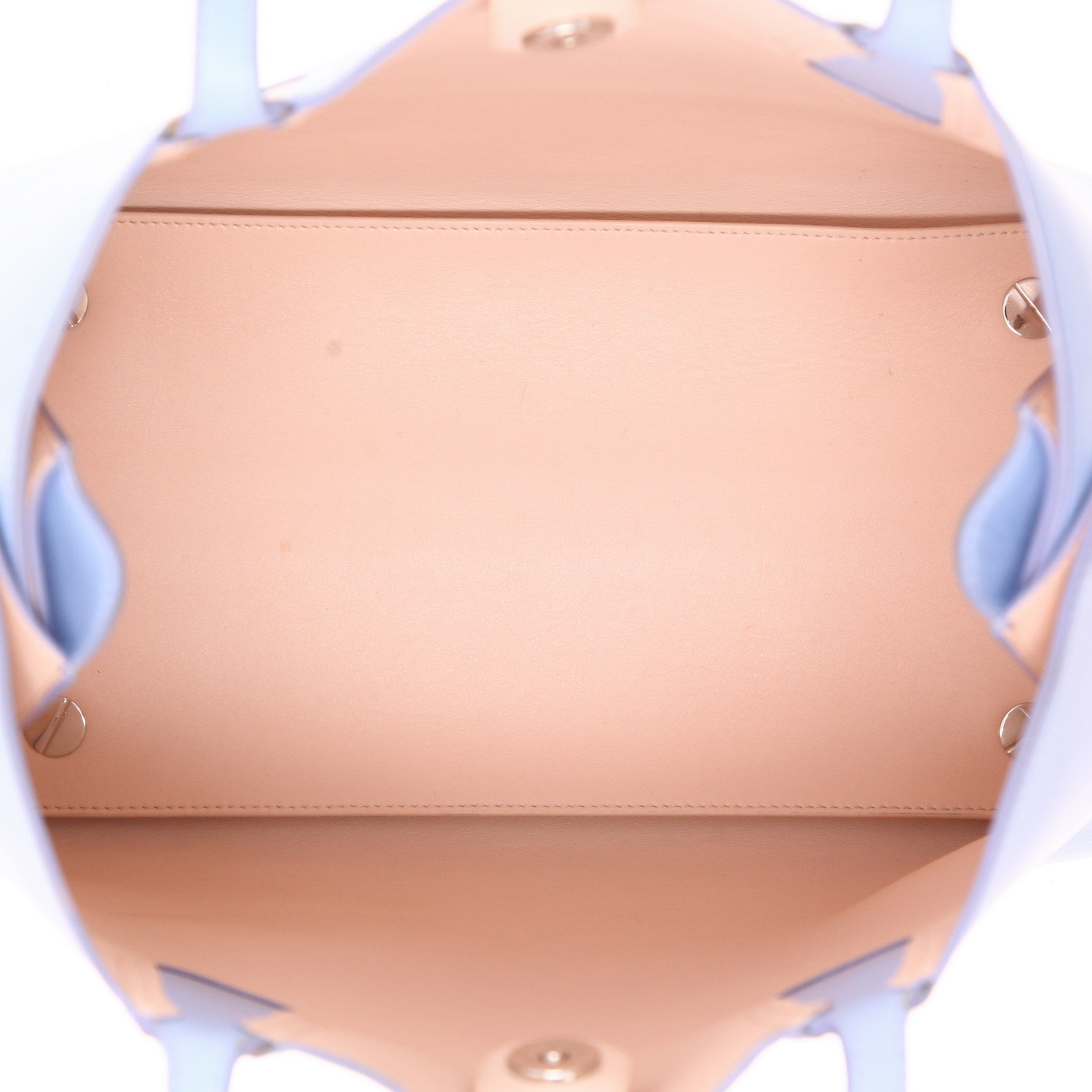 Dior  Dioraddict shopping bag  in light blue and powder pink leather - Detail D3