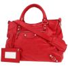 Balenciaga  City handbag  in red leather - 00pp thumbnail