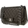 Chanel  Timeless Jumbo shoulder bag  in dark green patent quilted leather - 00pp thumbnail