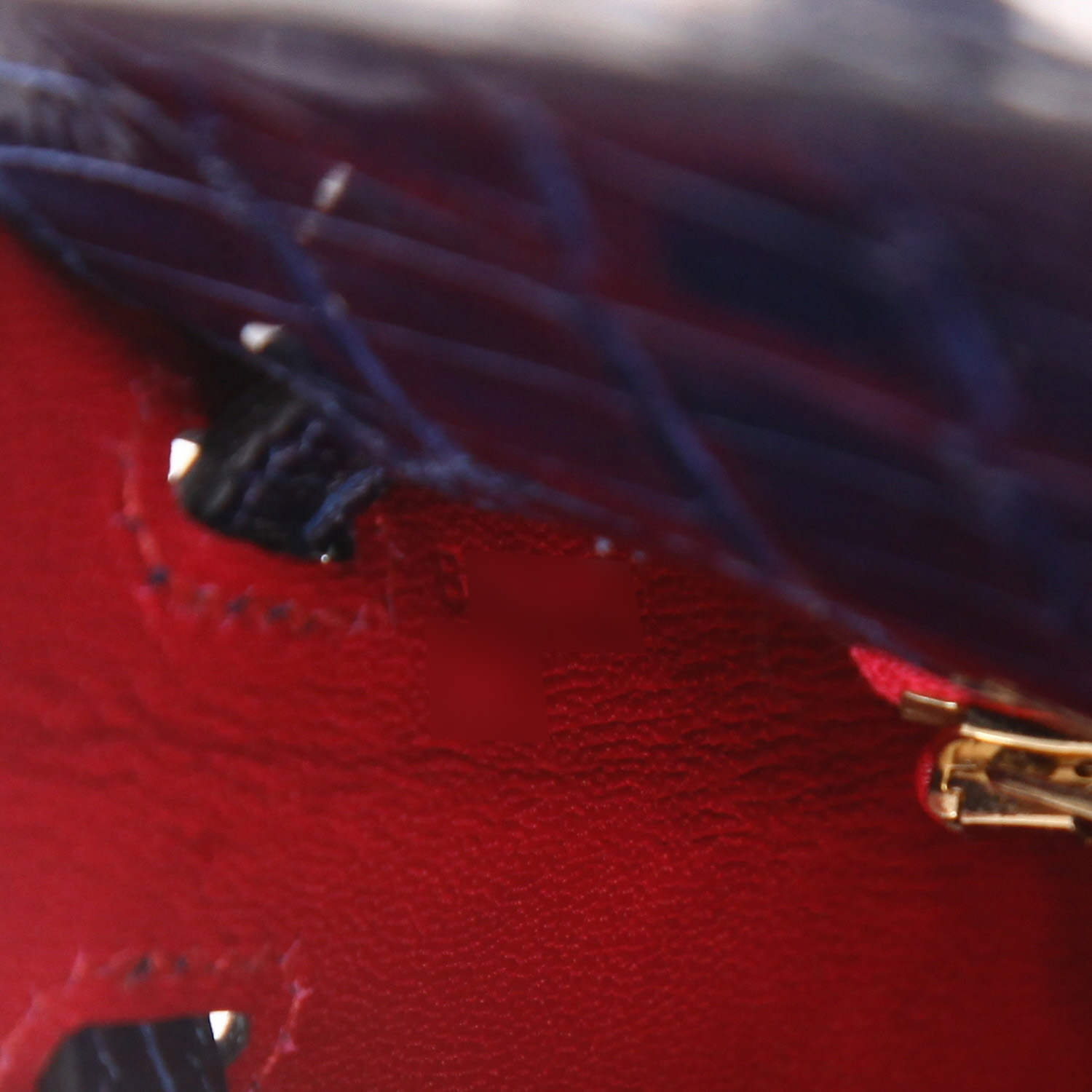 Sac à main Hermès  Kelly 25 cm en alligator Bleu Saphir - Detail D4