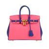 Bolso de mano Hermès  Birkin 25 cm en cuero epsom azalea pink y azul eléctrico - 360 thumbnail