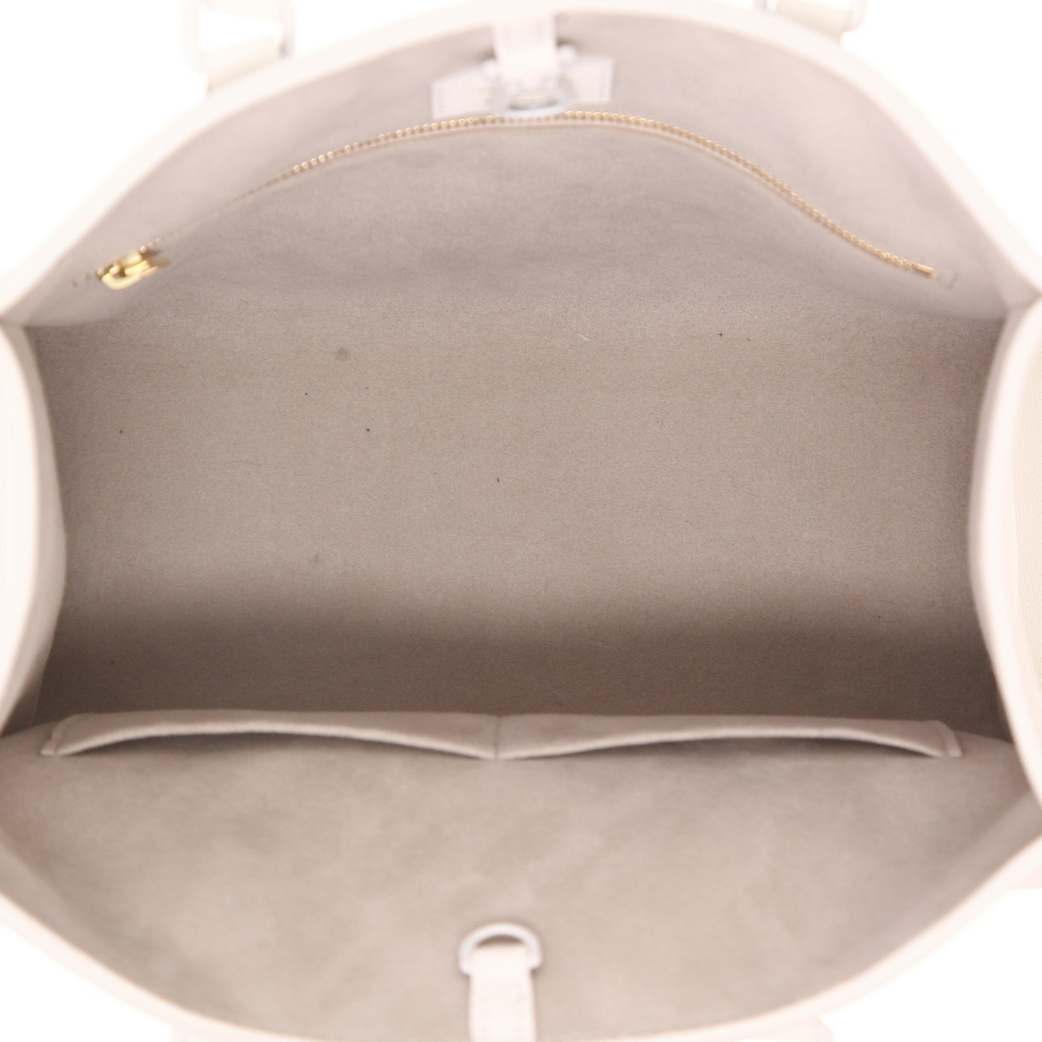 Bolso de mano Louis Vuitton  Lockme en cuero granulado blanco - Detail D3