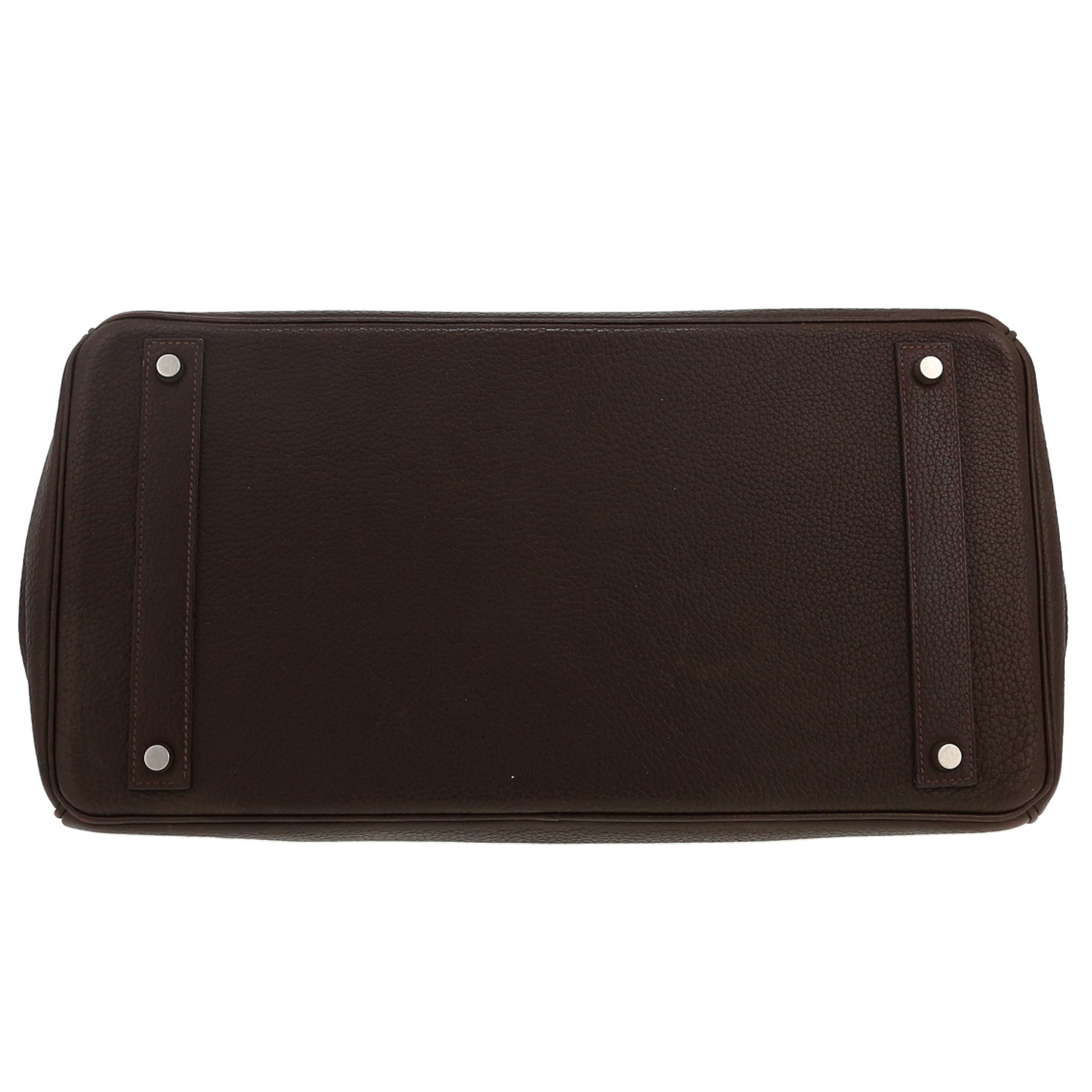 Borsa Hermès  Birkin 40 cm in pelle togo marrone - Detail D1