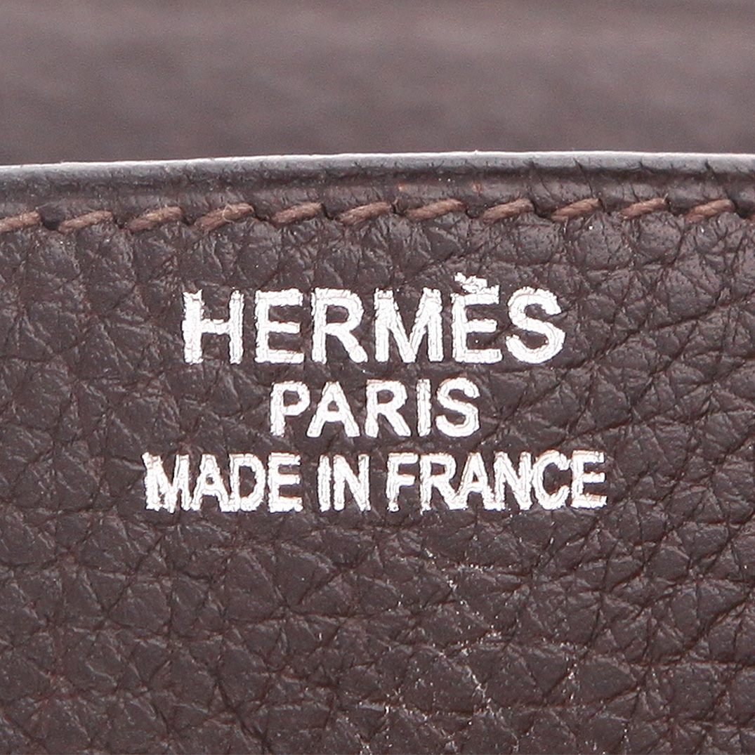 Sac à main Hermès  Birkin 40 cm en cuir togo marron - Detail D2