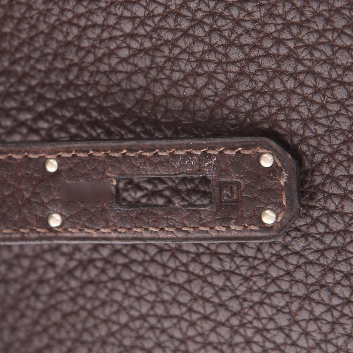 Sac à main Hermès  Birkin 40 cm en cuir togo marron - Detail D4