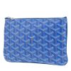 Goyard   pouch  in blue Goyard canvas  and blue leather - 00pp thumbnail