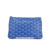 Goyard   pouch  in blue Goyard canvas  and blue leather - 360 thumbnail