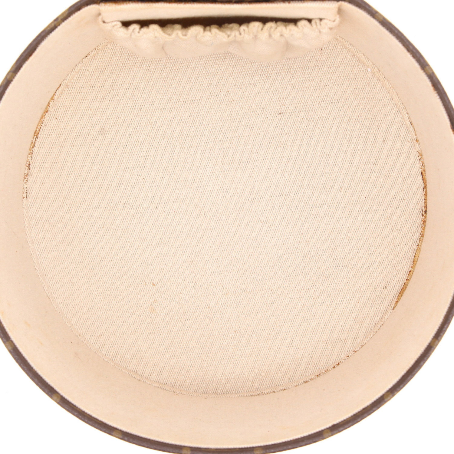 Louis Vuitton  Boîte chapeau 30 hat box  in brown monogram canvas  and natural leather - Detail D3
