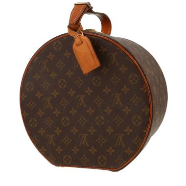 Cappelliera Louis Vuitton  Boîte chapeau 30 in tela monogram marrone e pelle naturale