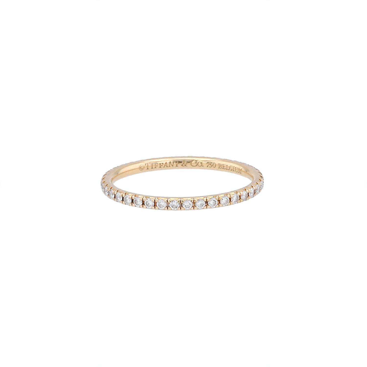 Tiffany 
Co Soleste wedding ring in yellow gold and diamonds