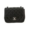 Bolso bandolera Chanel  Mini Carré en cuero granulado acolchado negro - 360 thumbnail