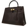 Hermès  Kelly 35 cm handbag  in brown crocodile - 00pp thumbnail