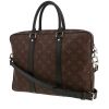 Borsa portadocumenti Louis Vuitton  Dandy in tela monogram marrone e pelle nera - 00pp thumbnail