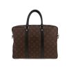 Borsa portadocumenti Louis Vuitton  Dandy in tela monogram marrone e pelle nera - 360 thumbnail