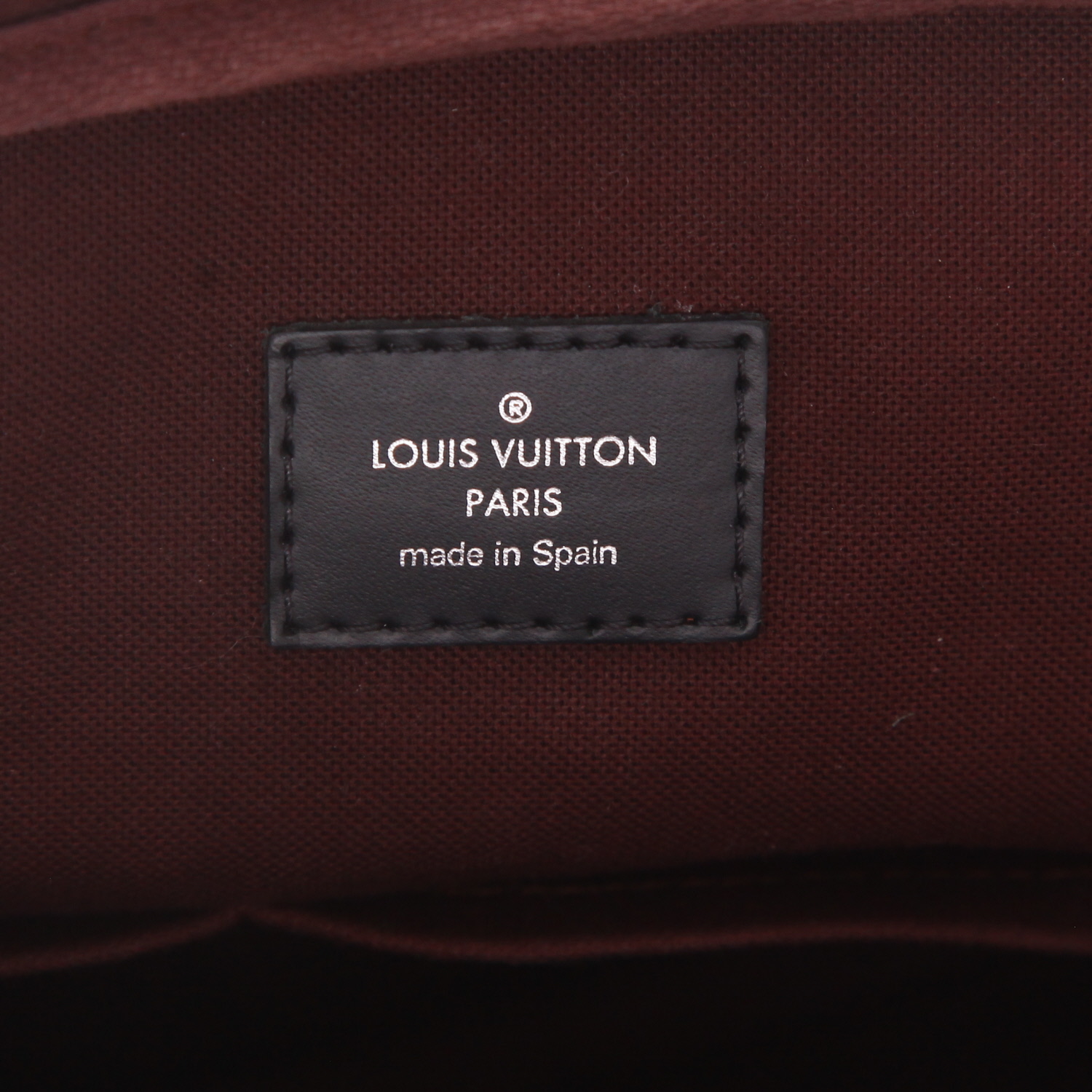 Porta-documentos Louis Vuitton  Dandy en lona Monogram marrón y cuero negro - Detail D2