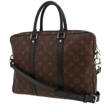 Borsa portadocumenti Louis Vuitton  Dandy in tela monogram marrone e pelle nera