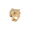 Cartier Panthère ring in yellow gold, tsavorites and onyx - 00pp thumbnail