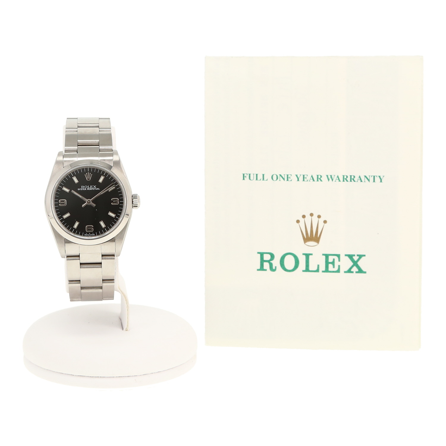 Rolex Oyster Perpetual  in stainless steel Ref: Rolex - 77080  Circa 2000 - Detail D2