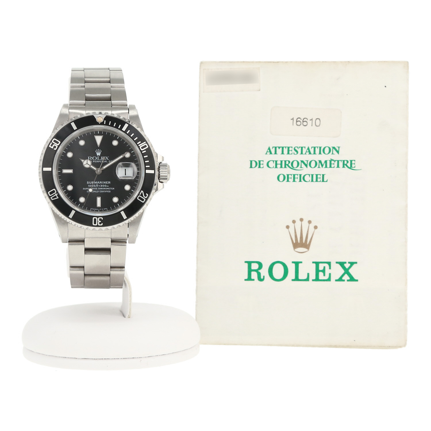 Montre Rolex Submariner Date en acier Ref: Rolex - 16610  Vers 1997 - Detail D2