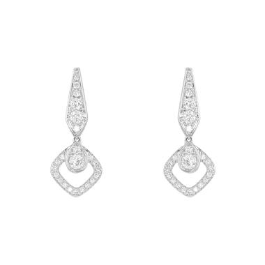 Paire de boucles d'oreilles Chaumet Joséphine Éclat Floral en or blanc et diamants