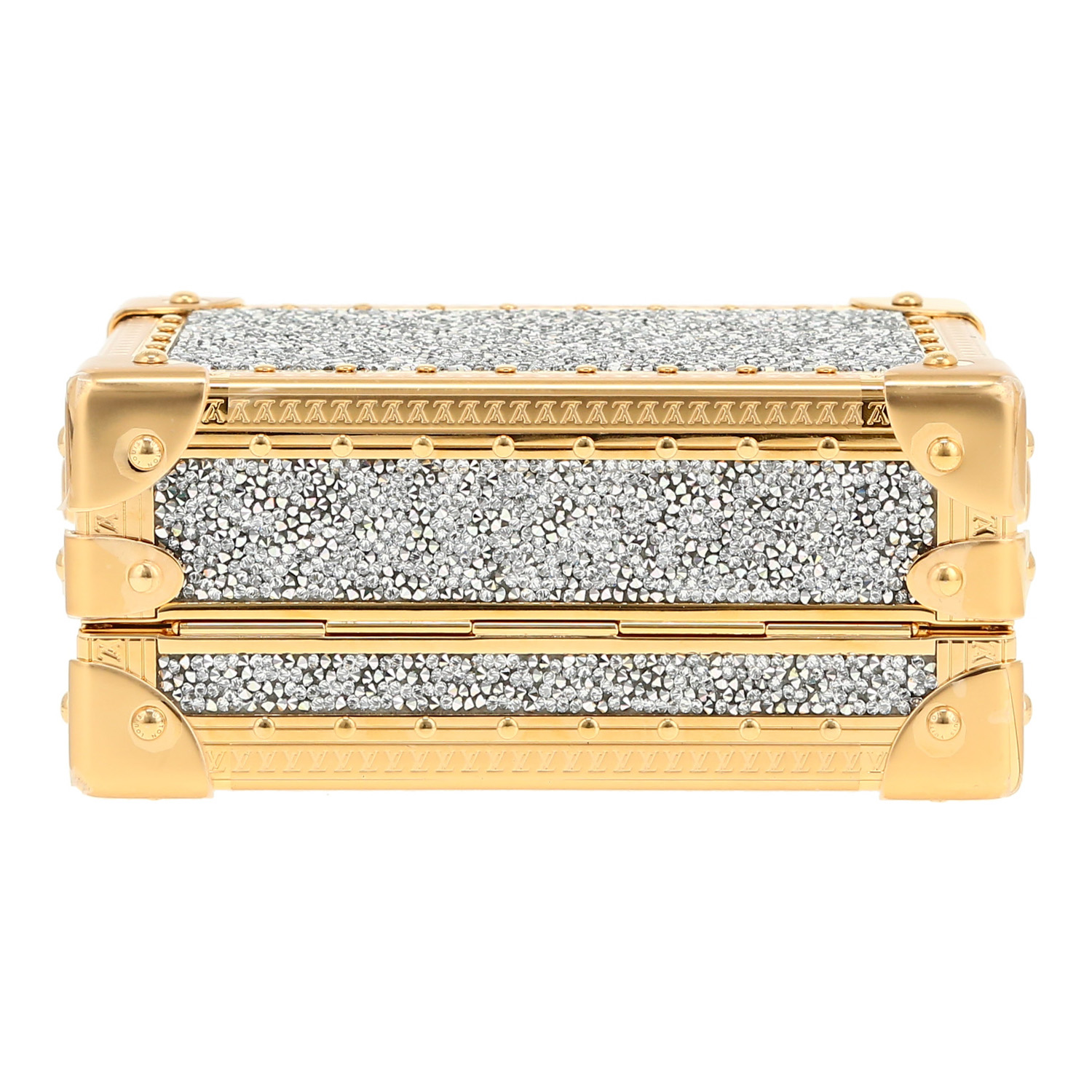 Baul Louis Vuitton  Micro Malle Capitale en lona y cuero natural - Detail D1