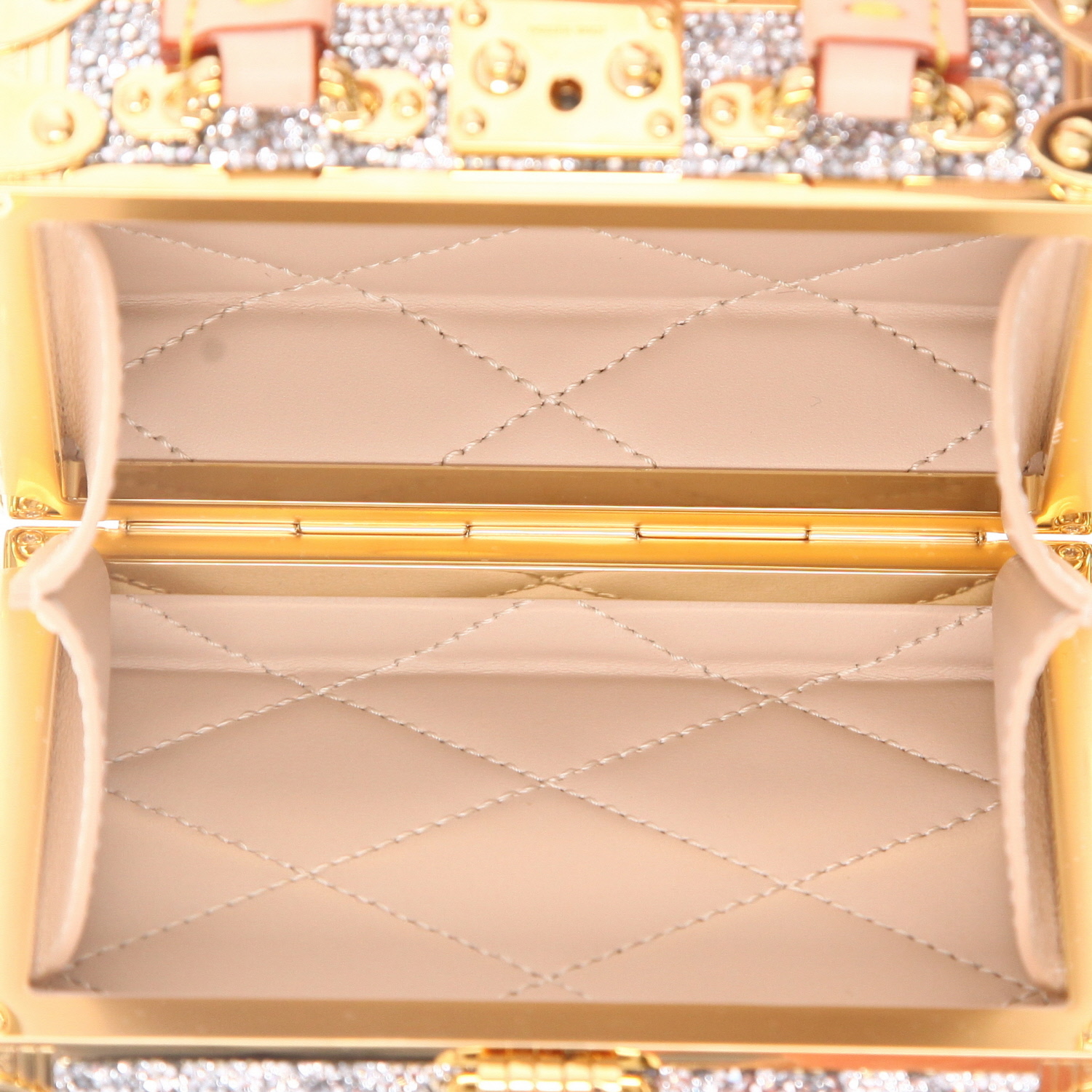 Louis Vuitton  Micro Malle Capitale trunk  canvas  and natural leather - Detail D3